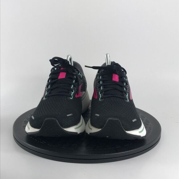 Brooks Ghost 14 Black/Pink Athletic  Running Shoes 1203561B013 Women’s Size 10 - Picture 2 of 12